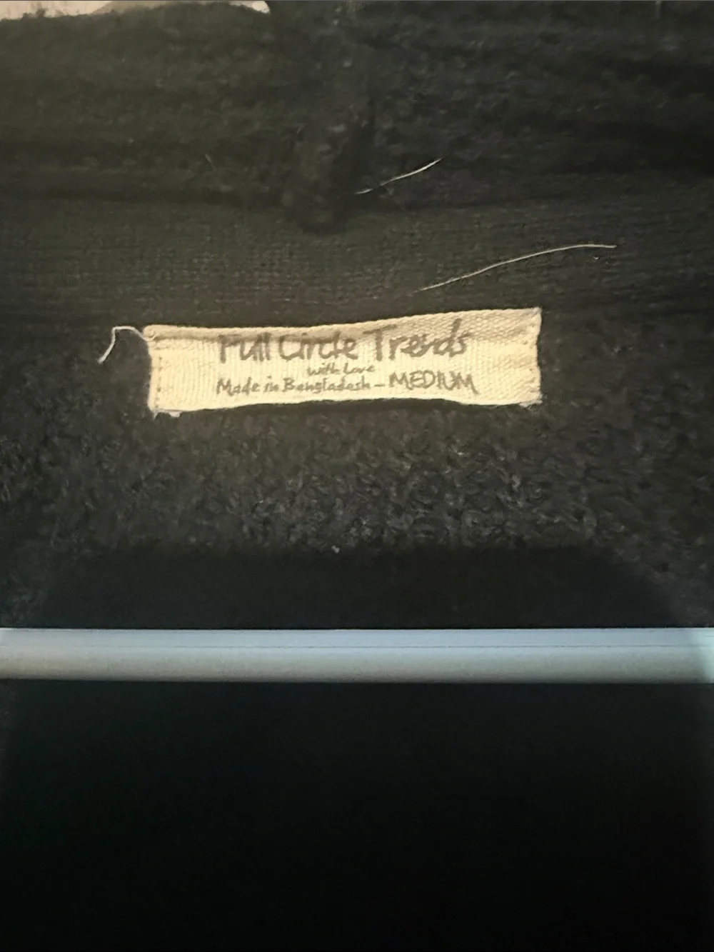 Black Distressed Zip-Up Hooded Cardigan - Picture 2 of 3